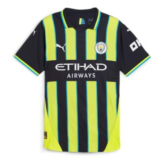 Manchester City 24/25 Bortedrakt Autentisk Spillerutgave «Marineblå Gul»