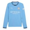 Manchester City 24/25 Hjemmedrakt med lange ermer «Blå og Hvit»