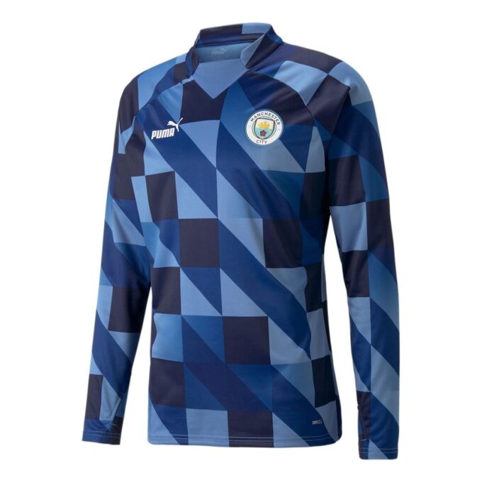 Manchester City F.C. Pre-match langermet drakt «Blå marineblå»