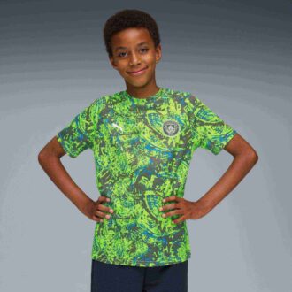 Manchester City oppvarmingstrøye for store barn før kampen