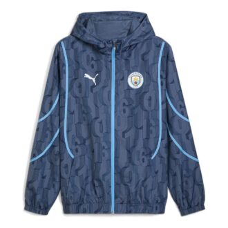 Manchester City vevd jakke før kampen «Inky Blue»