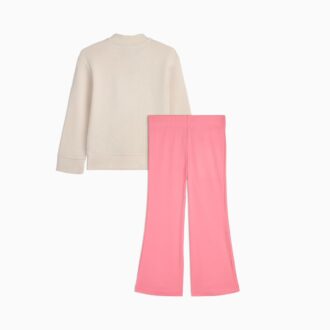 Matchende sett med fleecejakke og slengleggings for småbarn