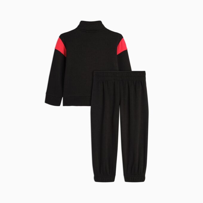 Matchende sett småbarns bomullsfleece med kvart glidelås og joggebukser
