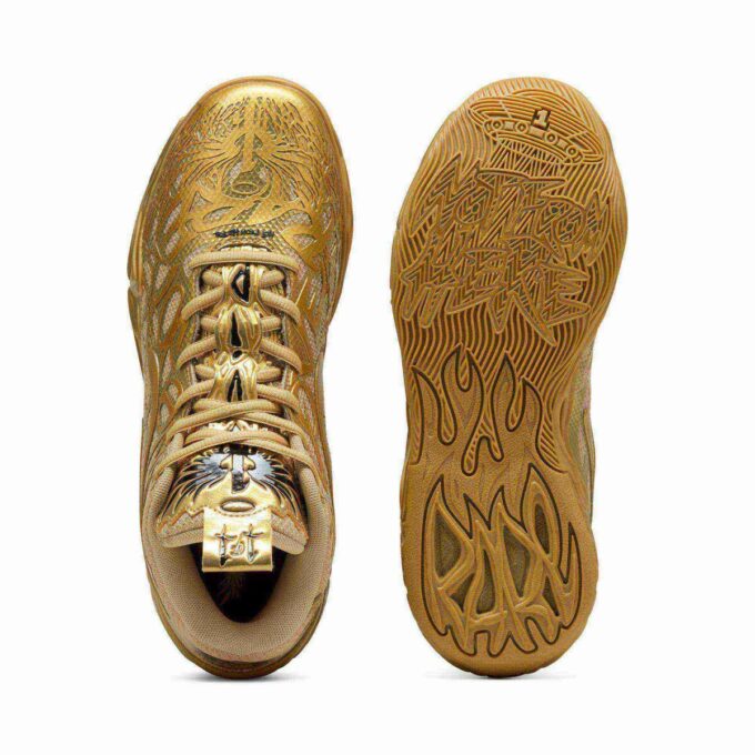 MB.04 Gullfargede barnebasketballsko for menn