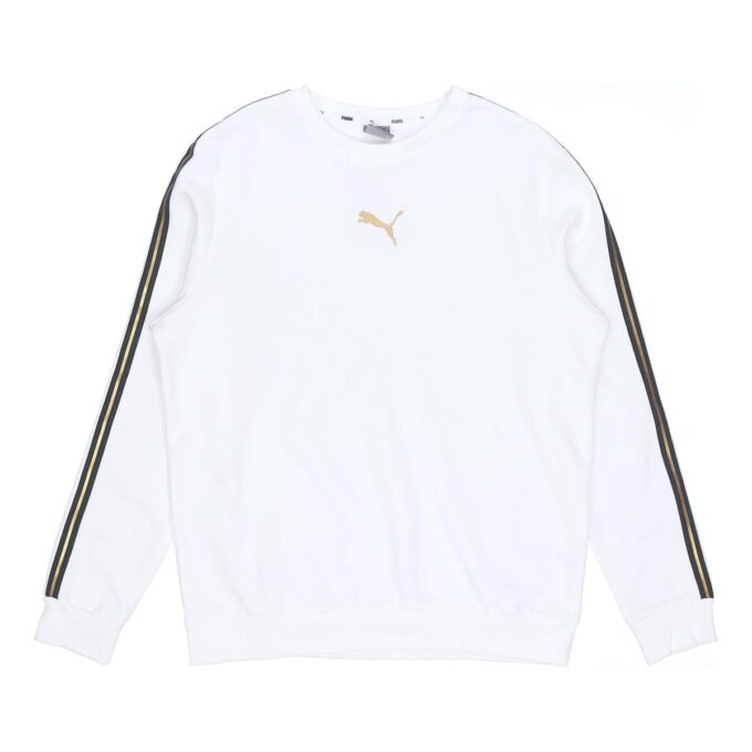 Metallic Nights Crew Genser &laquo;Hvit Svart Gull&raquo;