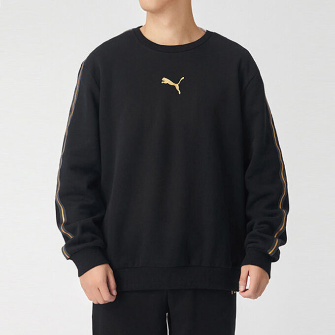 Metallic Nights Crew Genser «Svart Gull»