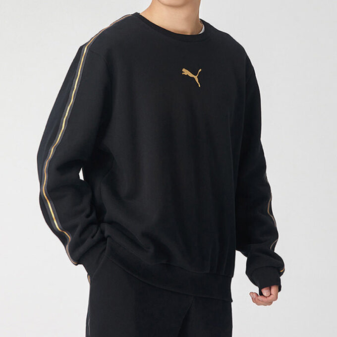 Metallic Nights Crew Genser «Svart Gull»