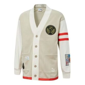 Mix Badge Lang Cardigan &laquo;Beige&raquo;