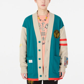 Mix Badge Lang Cardigan &laquo;Grønn&raquo;