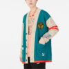 Mix Badge Lang Cardigan &laquo;Grønn&raquo;