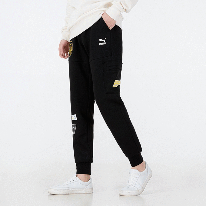Mix Badge Strikket Joggebukse &laquo;Svart&raquo;