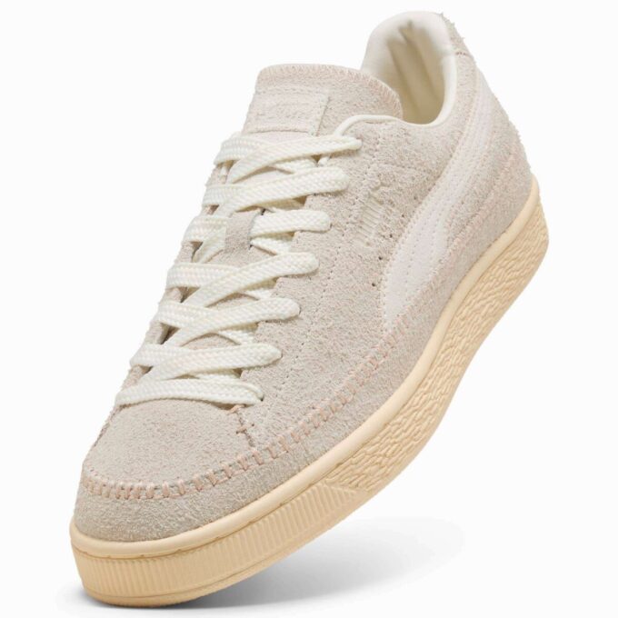 Mokkasin-sneakers i semsket skinn