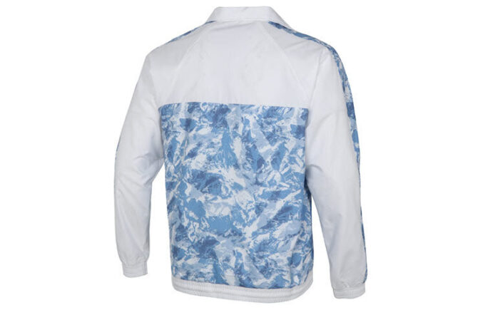 Mountain Aop Windbreaker Woven Sports Logo Jakke Hvit