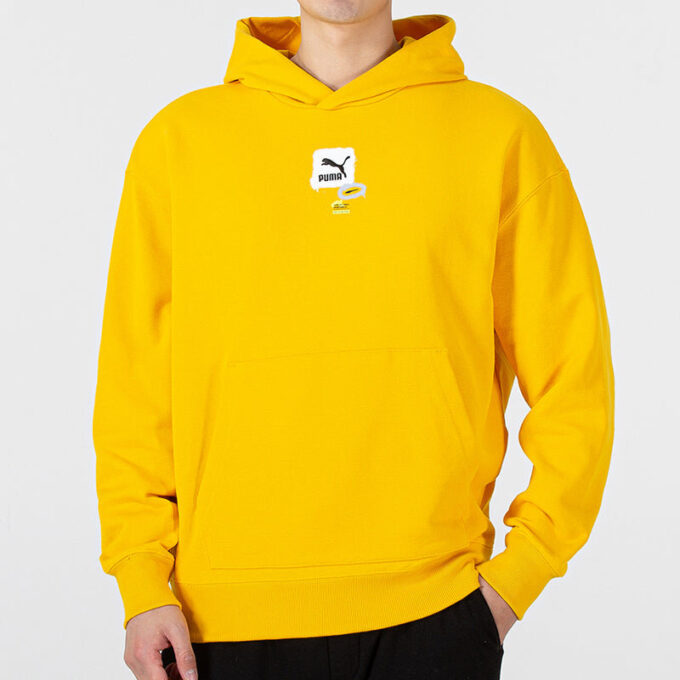 Oversized Trend Graphic Logo Hettegenser «Gul»