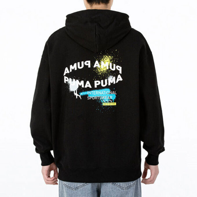 Oversized Trend Graphic Logo Hettegenser «Svart»