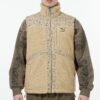 Paisley-vevd sherpavest «brun»