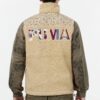 Paisley-vevd sherpavest «brun»