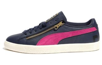 PHANTACi PUMA Semsket skinn &laquo;Marineblå Fuchsia&raquo;