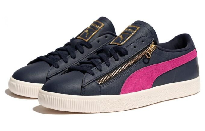 PHANTACi PUMA Semsket skinn &laquo;Marineblå Fuchsia&raquo;