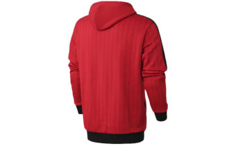 Pinstripe Aop Pullover Hettegenser &laquo;Rød&raquo;