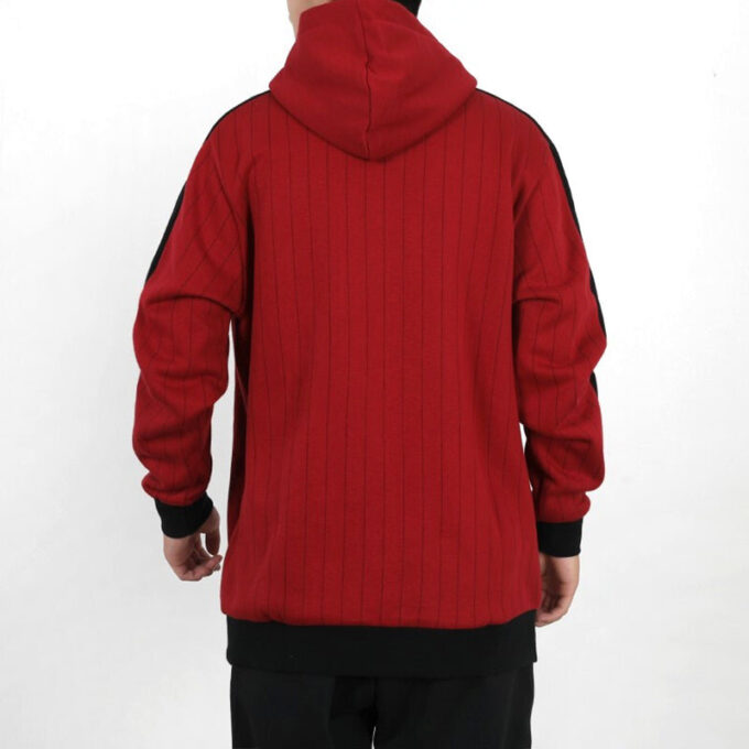 Pinstripe Aop Pullover Hettegenser &laquo;Rød&raquo;