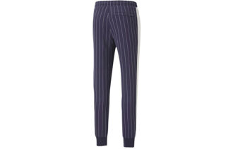 Pinstripe Casual Fleece Lined Long Pants Blå