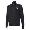 Pinstripe Track Top Stripe Fleece Lined Stand Collar Glidelåsjakke Svart