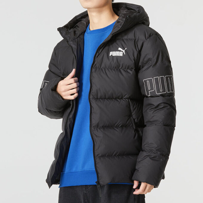 Power Hooded Down Puffer Jakke &laquo;Svart&raquo;