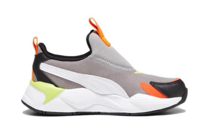 (PS) RS-X3 Slip-On «Betonggrå Rickie Orange»