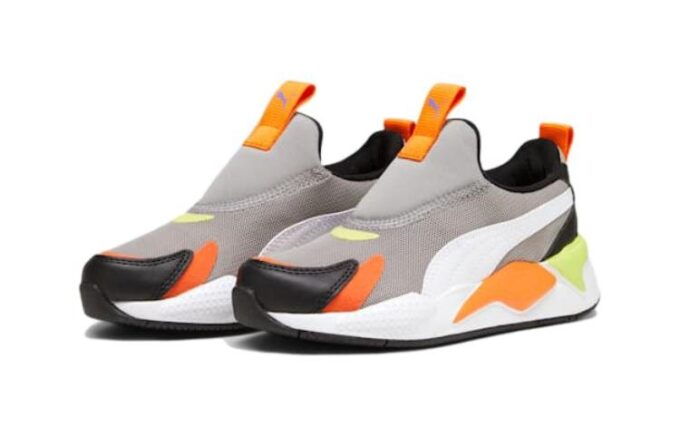 (PS) RS-X3 Slip-On «Betonggrå Rickie Orange»