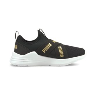 (PS) Slip-On Run med kabel «Black Team Gold»