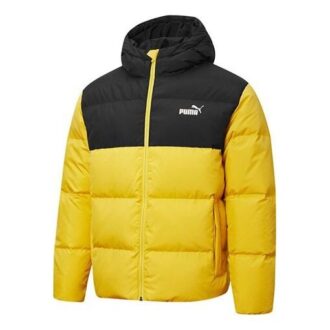 Puffer Dunjakke &laquo;Gul Svart&raquo;