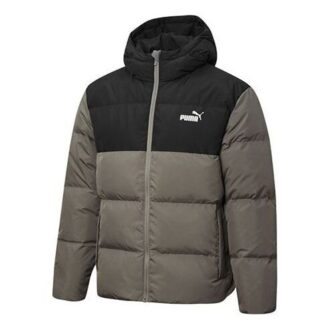Puffer Dunjakke &laquo;Olivengrønn Svart&raquo;