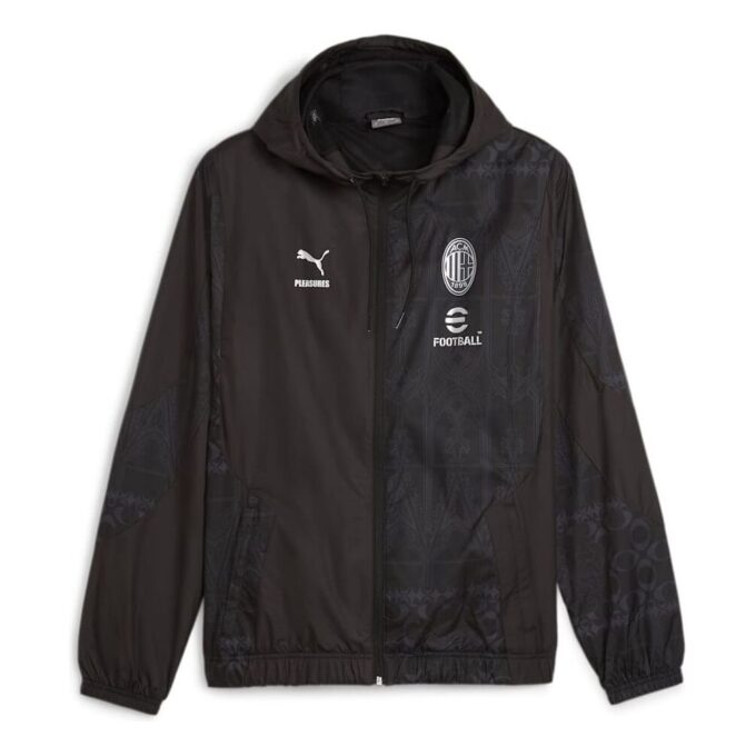PUMA x AC MILAN PLEASURES Fotballjakke før kamp «Svart»
