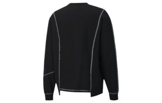 PUMA x ATTEMPT Crossover Casual Rund Hals Kontrastfarger Lange Ermer Svart