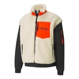 PUMA x Attempt Sherpa Fleece Jakke «Beige Svart Oransje»