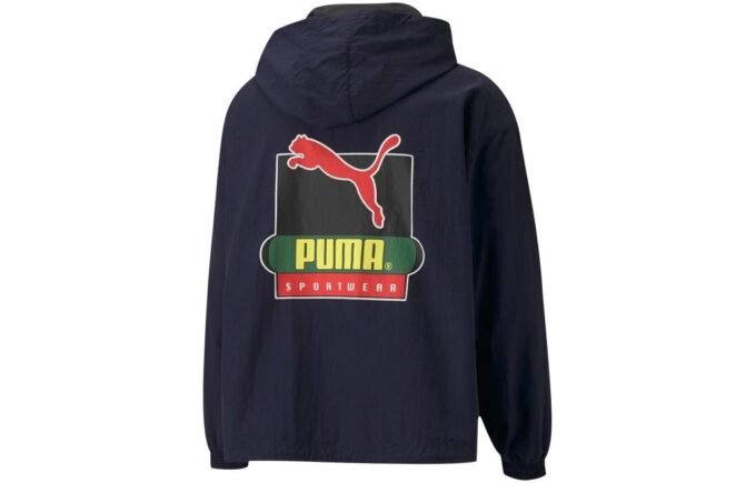 PUMA x Butter Goods Lett Pop Over Top Half Zip Hettegenser «Marineblå»