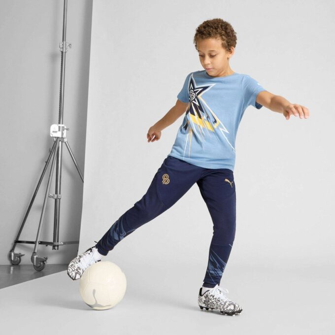 PUMA x CHRISTIAN PULISIC fotballt-skjorte med logo til store barn