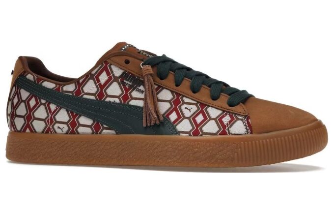 PUMA x Dapper Dan Clyde Vintage «Før-kamp-runway – Brun»