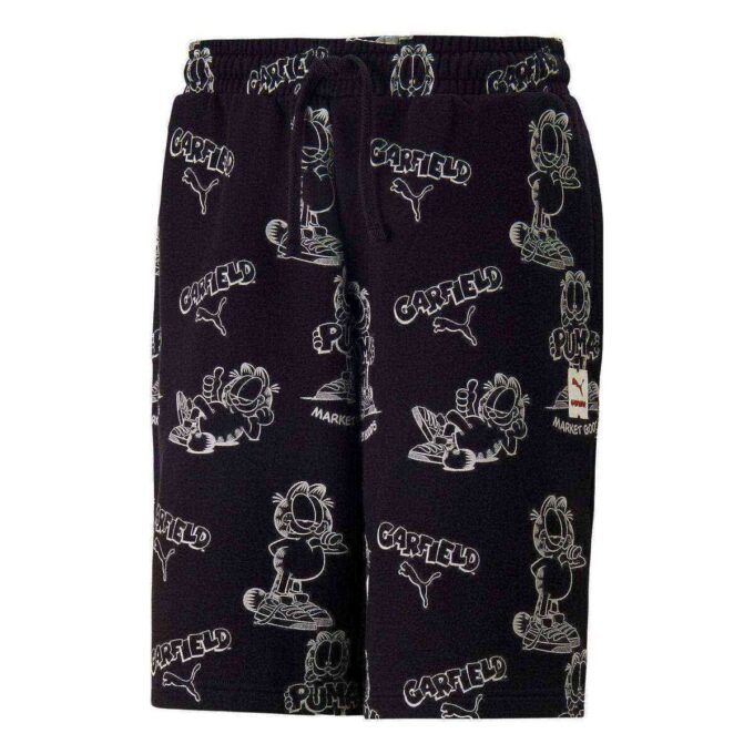 PUMA x Garfield shorts med heldekkende trykk «Svart»