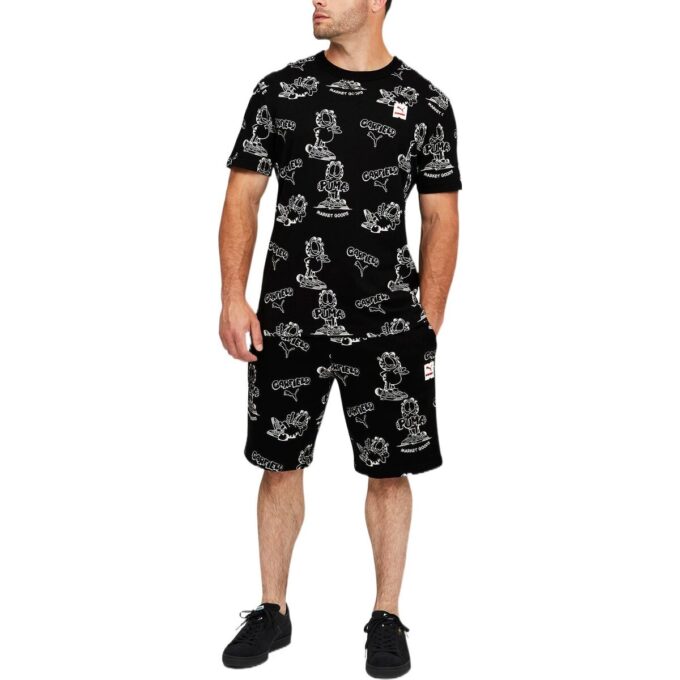 PUMA x Garfield shorts med heldekkende trykk «Svart»