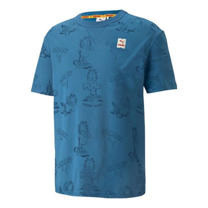 PUMA x GARFIELD T-skjorte med trykk «Vallarta Blue»