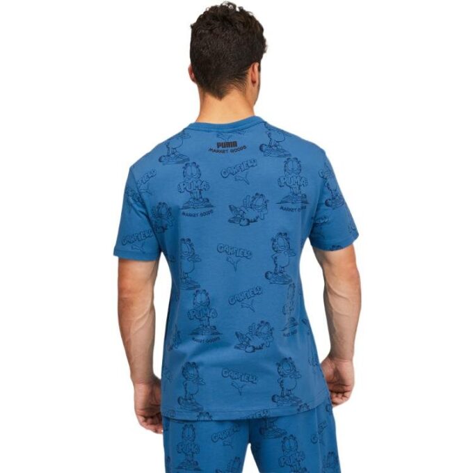 PUMA x GARFIELD T-skjorte med trykk «Vallarta Blue»
