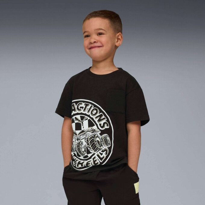 PUMA x HOT WHEELS™ MONSTER TRUCKS T-skjorte med grafikk til barn