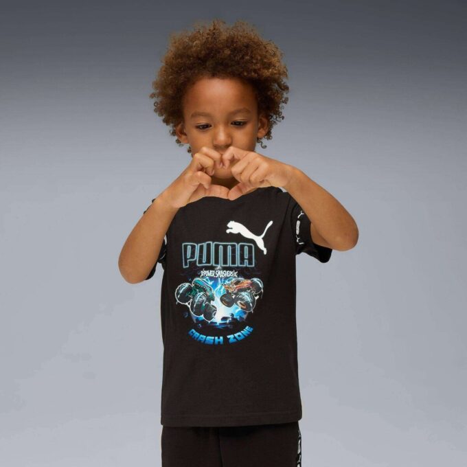 PUMA x HOT WHEELS™ MONSTER TRUCKS T-skjorte med grafikk til barn