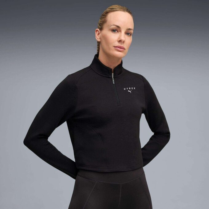 PUMA x HYROX Dametopp med kvart glidelås