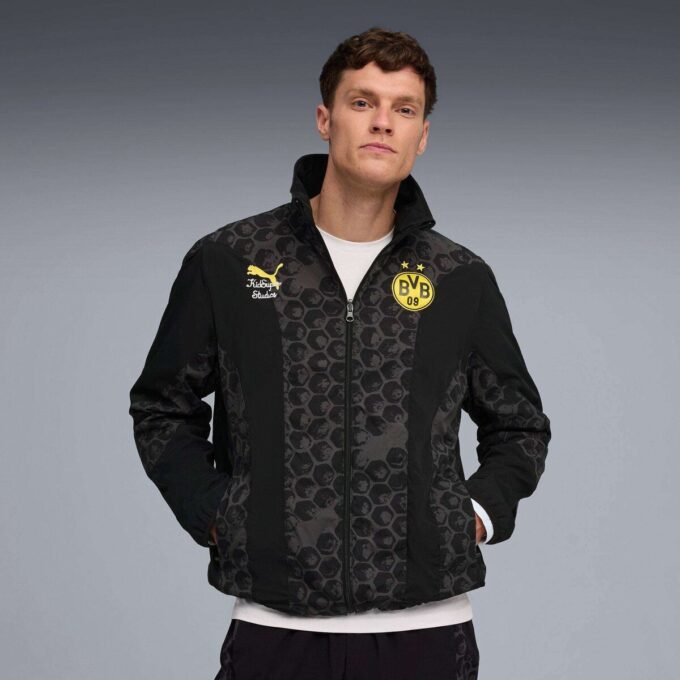 PUMA x KIDSUPER Borussia Dortmund Herre Vendbar Fotball Vindjakke