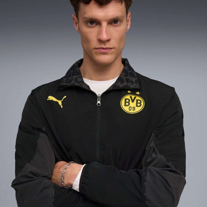 PUMA x KIDSUPER Borussia Dortmund Herre Vendbar Fotball Vindjakke