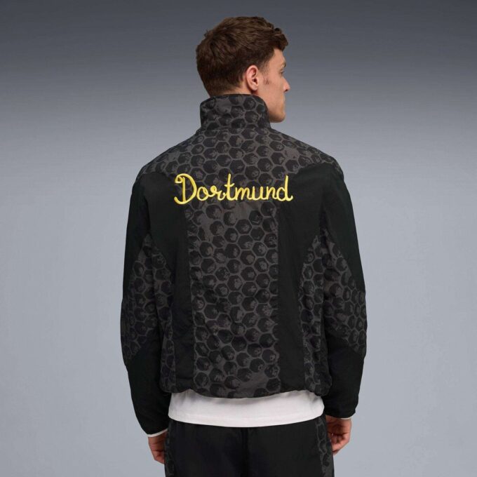 PUMA x KIDSUPER Borussia Dortmund Herre Vendbar Fotball Vindjakke