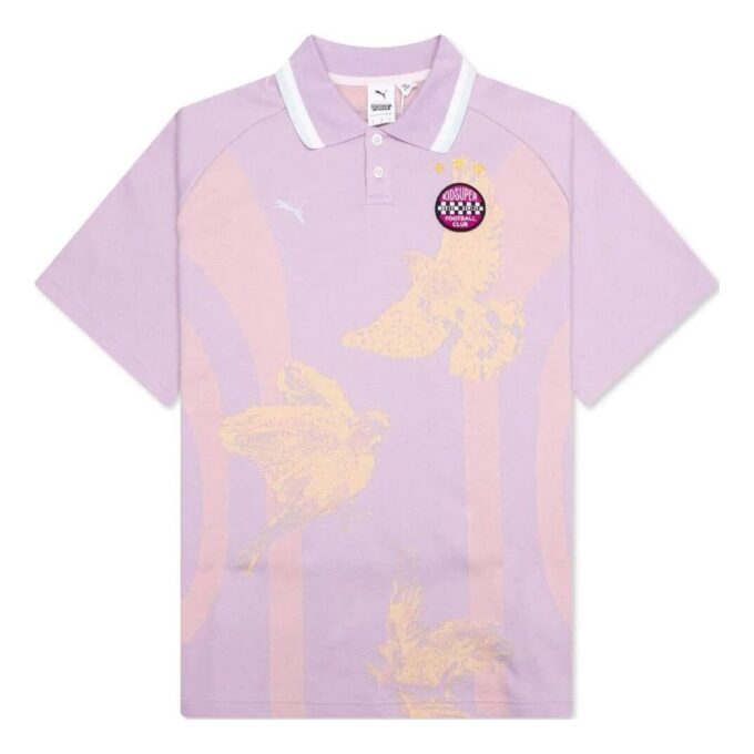 PUMA x KidSuper strikket poloskjorte «Vivid Violet»